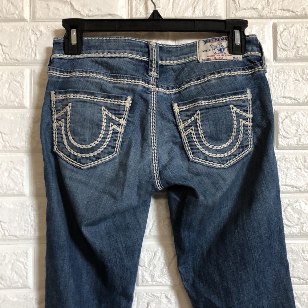 True Religion straight‎ low waist nat mega T jeans size 25 tall